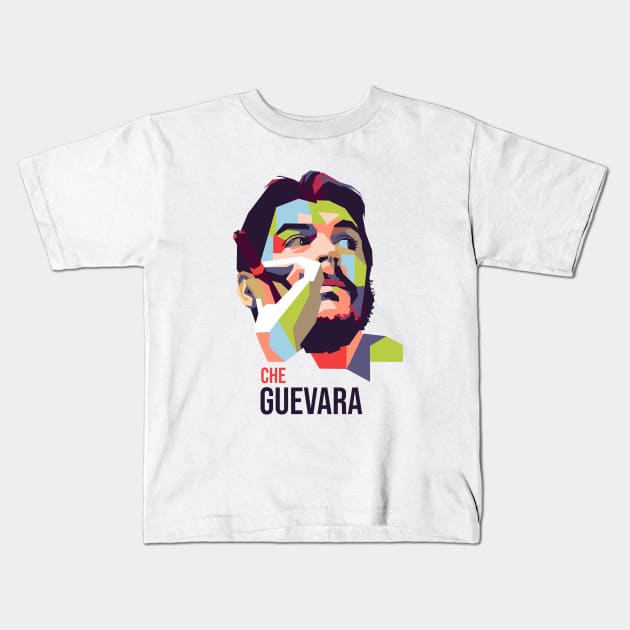 Che Guevara in WPAP Kids T-Shirt by mursyidinejad